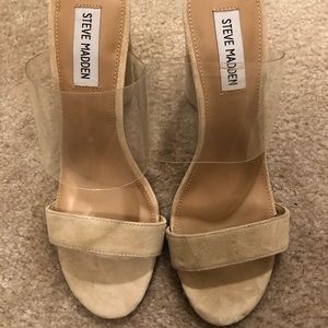 NWOT Steve Madden Heeled Vinyl Mules